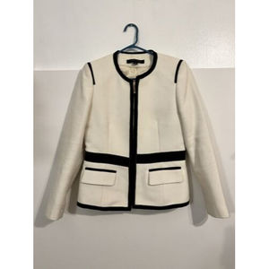 Womens ANNE KLEIN Geometric White/Black Jacket Sz 8